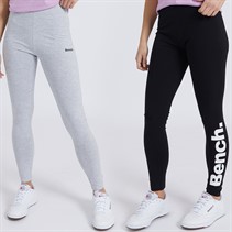 Bench Womens Rarah Two Pack Leggings Black/Navy