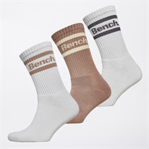 Bench Womens Siam Three Pack Crew Socks Multi