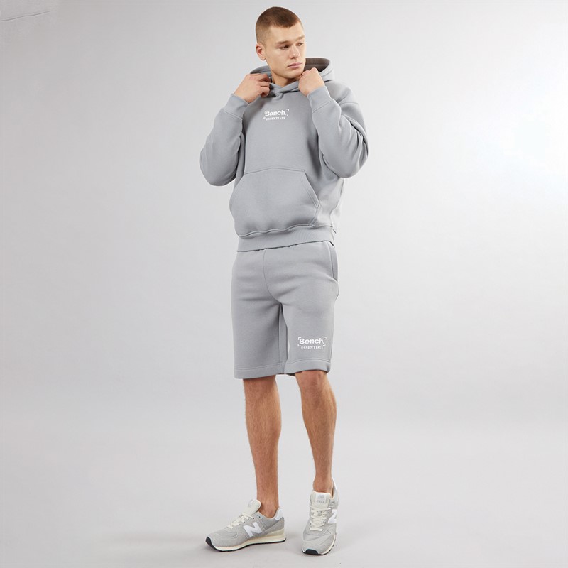Bench Mens Alenco Fleece Shorts Circular Grey