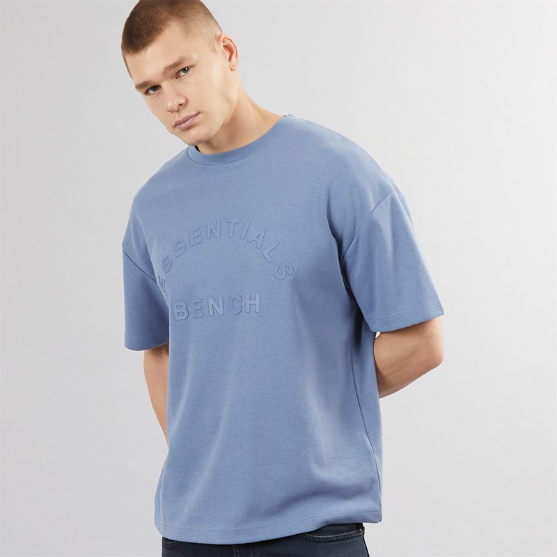 Bench Mens Traxon Oversized T-Shirt Slate Blue - Size XL