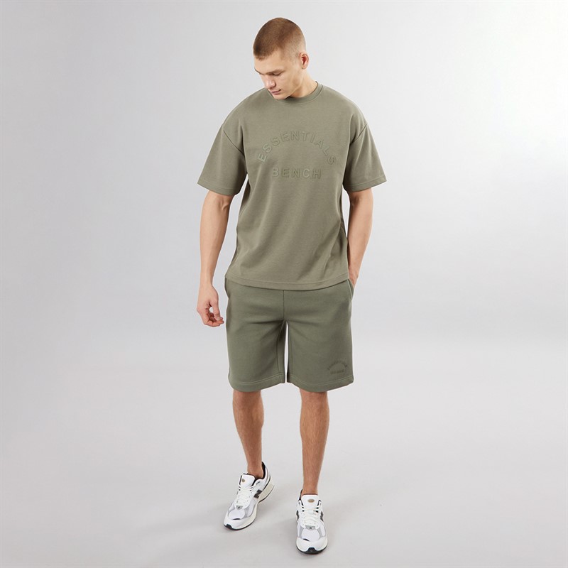 Bench Mens Traxon Oversized T-Shirt Khaki Green