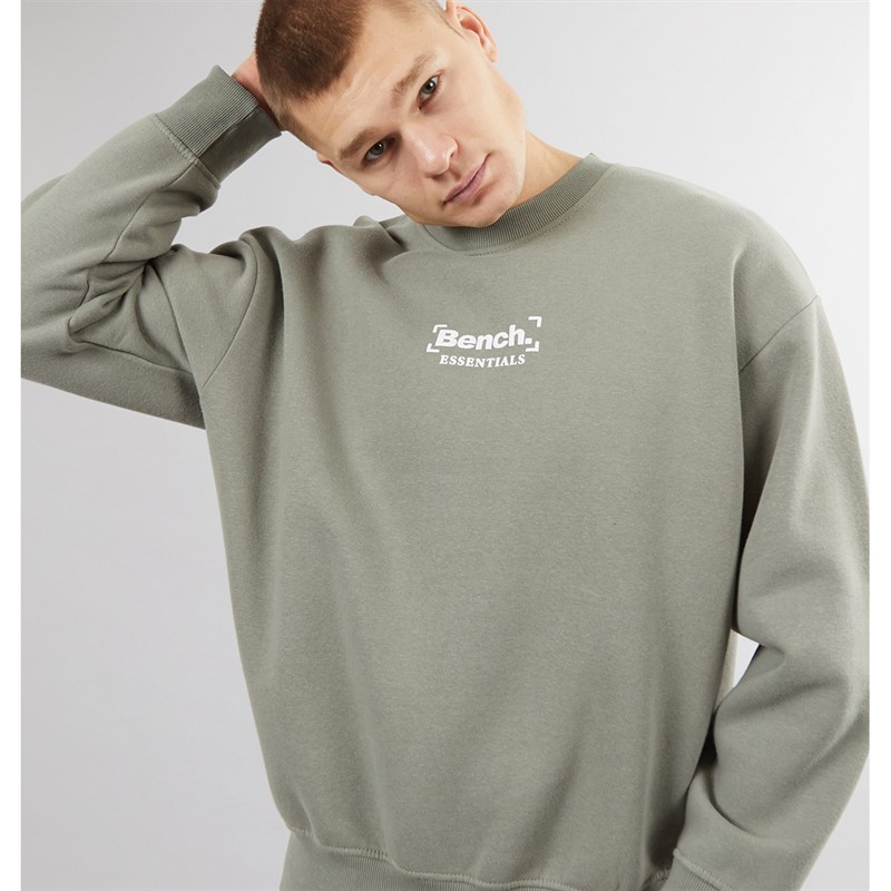 Bench Mens Votilo Oversized Crew Neck Sweatshirt Sage