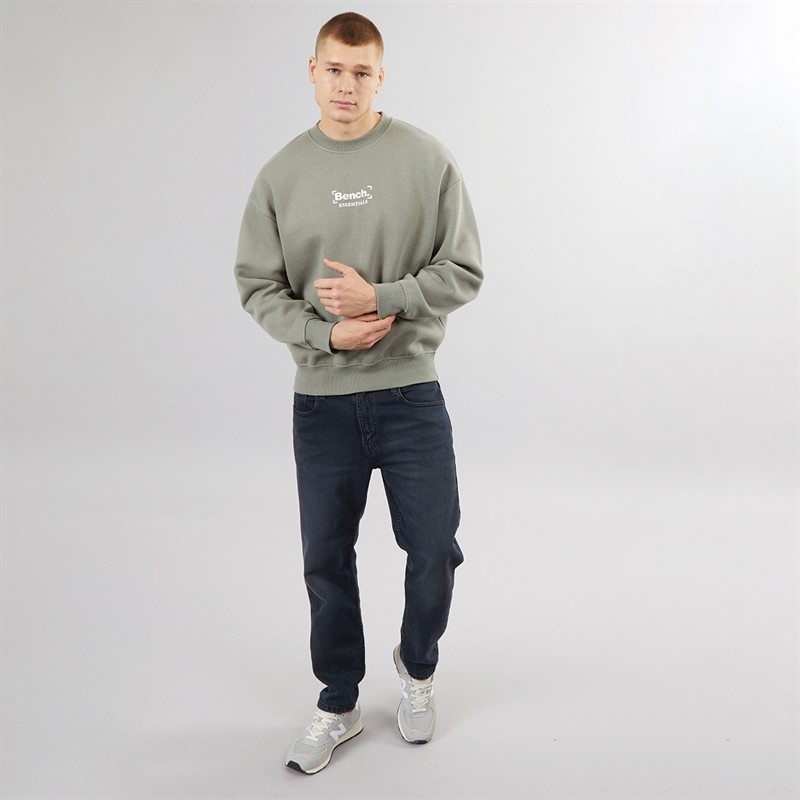 Bench Mens Votilo Oversized Crew Neck Sweatshirt Sage