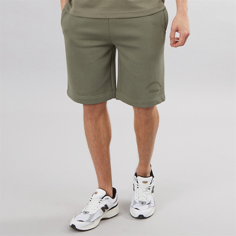 Bench Mens Peroli Fleece Shorts Khaki Green - Size M