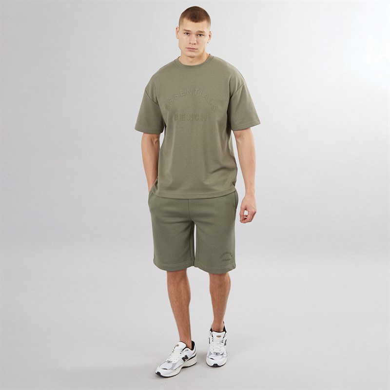Bench Mens Peroli Fleece Shorts Khaki Green