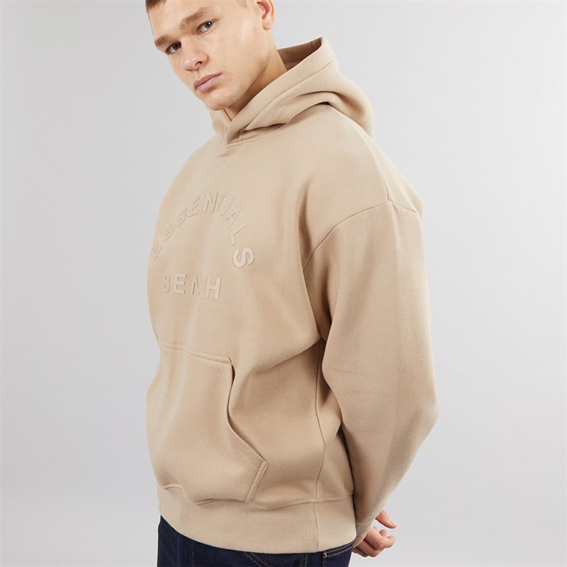 Bench Mens Olato Oversized Hoodie Stone