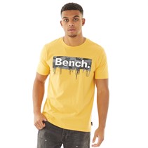 Bench Mens Camo Drip T-Shirt Yellow