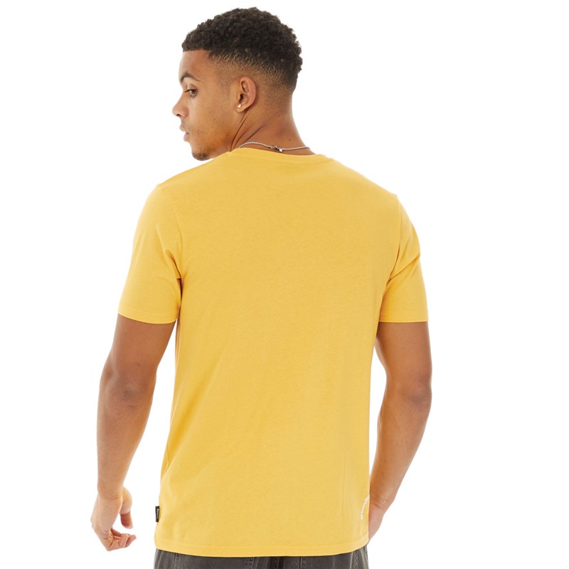 Bench Mens Camo Drip T-Shirt Yellow