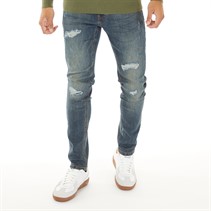 Bench Mens Slim Fit Jeans Faded Blue