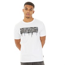 Bench Mens Camo Drip T-Shirt White