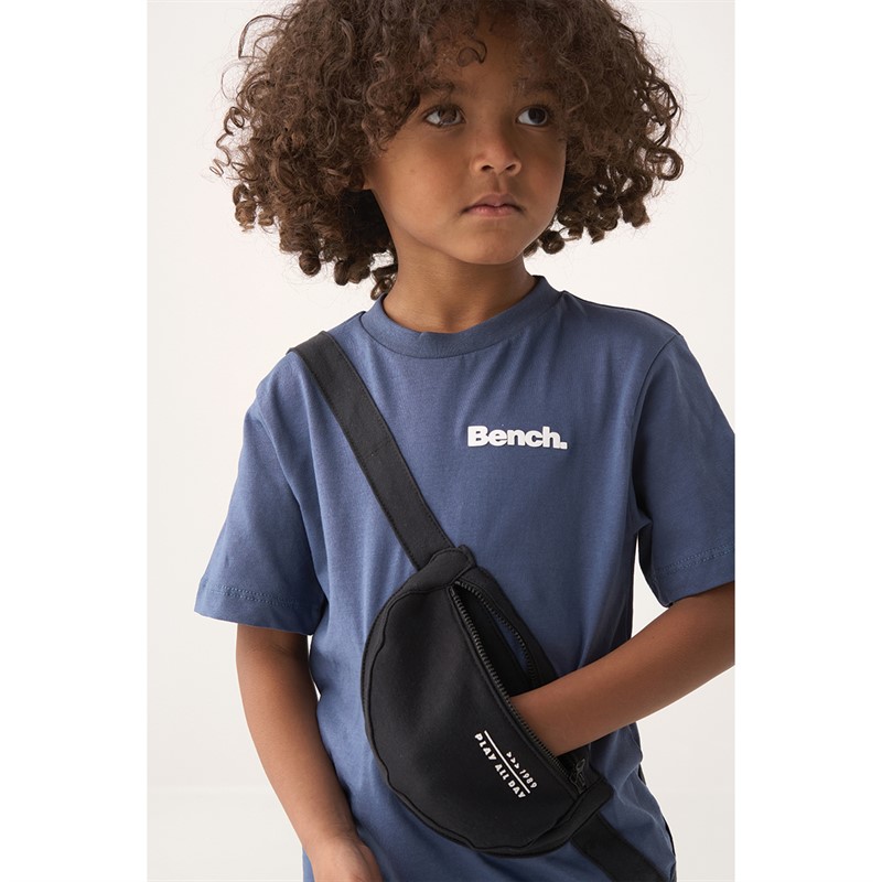 Bench Boys T-Shirt Shorts And Applique Bag Co-Ord Set Blue