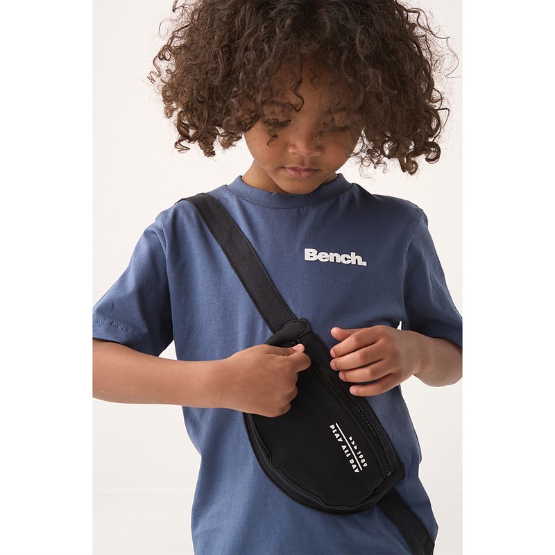 Bench Boys T-Shirt Shorts And Applique Bag Co-Ord Set Blue