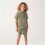 Bench Boys Ribbed Polo Shirt And Shorts Co-Ord Set Green