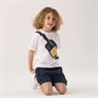 Bench Boys T-Shirt Shorts And Applique Bag Co-Ord Set Navy