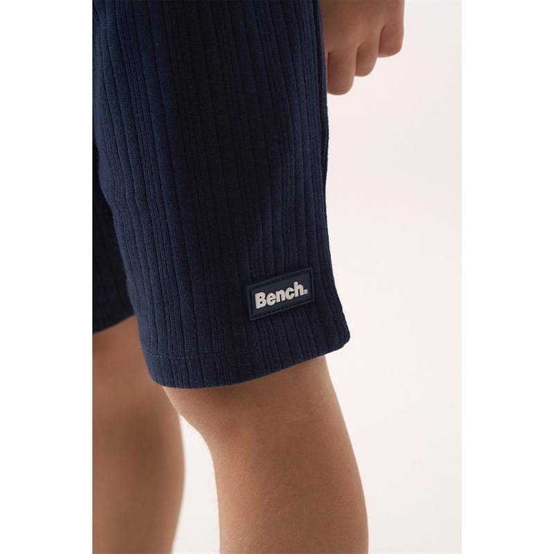 Bench Boys Ribbed Polo Shirt And Shorts Co-Ord Set Navy