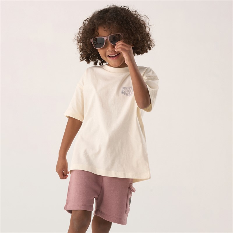 Bench Boys T-Shirt Shorts And Sunglasses Co-Ord Set Pink