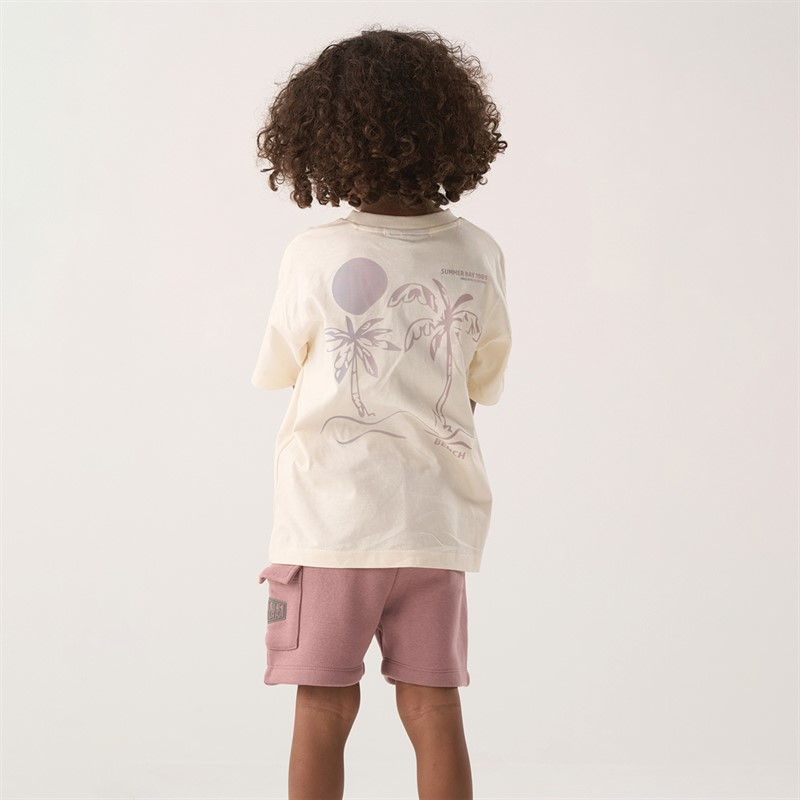 Bench Boys T-Shirt Shorts And Sunglasses Co-Ord Set Pink