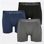 Bench Mens Sangelo Three Pack Bamboo Boxers Black/Navy/Steel Grey