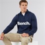 Bench Mens Plinth Spots 1/4 Zip Funnel Neck Sweatshirt Navy