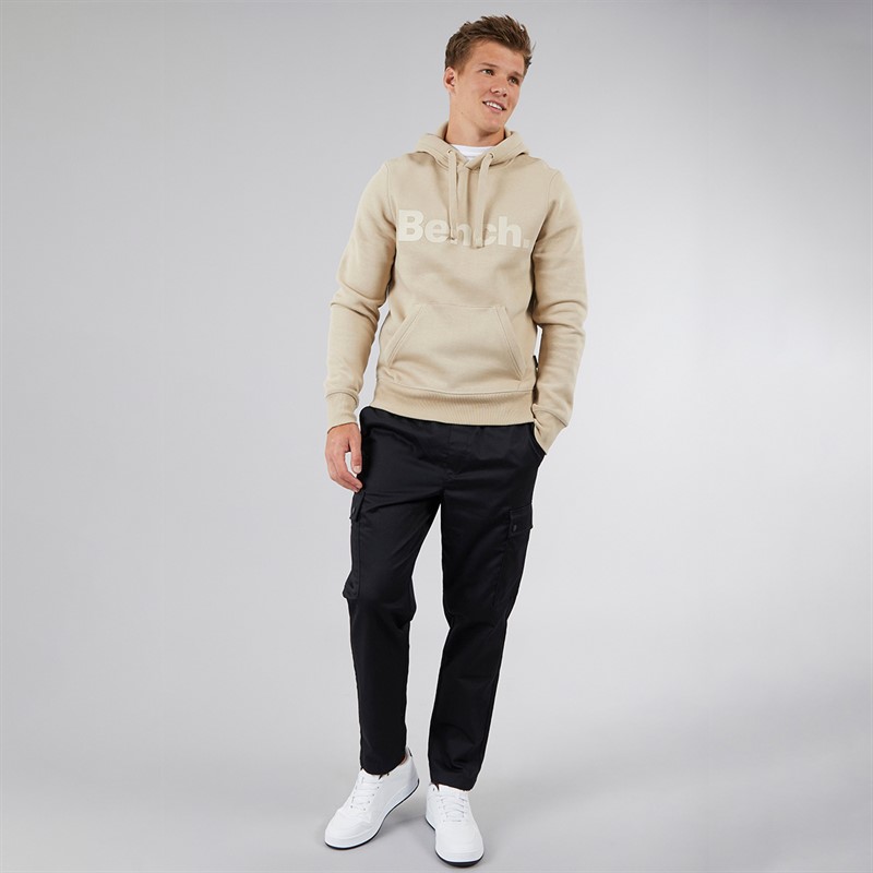 Bench Herren Probert Tonal Logo Kapuzenpullover Stone