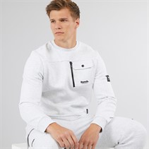 Bench Herre Rissio Utility Sweatshirt Lysegråmeleret