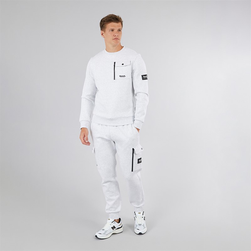 Bench Herren Rissio Utility Sweatshirt Hell Grau Meliert