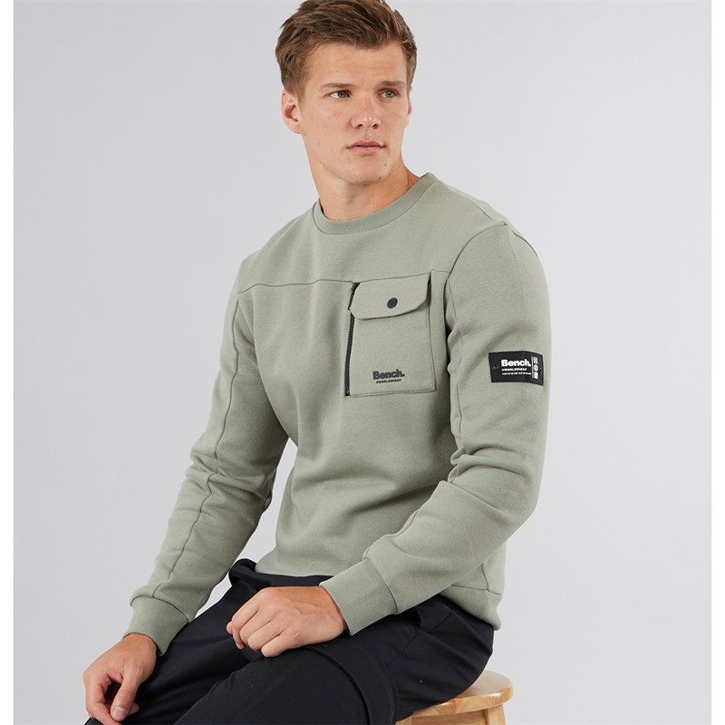 Bench Bluza dresowa dla niego kolor szałwiowy