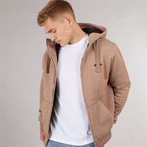 Bench Herren Baraz Borg Gefütterter Hoodie Taupe Melange