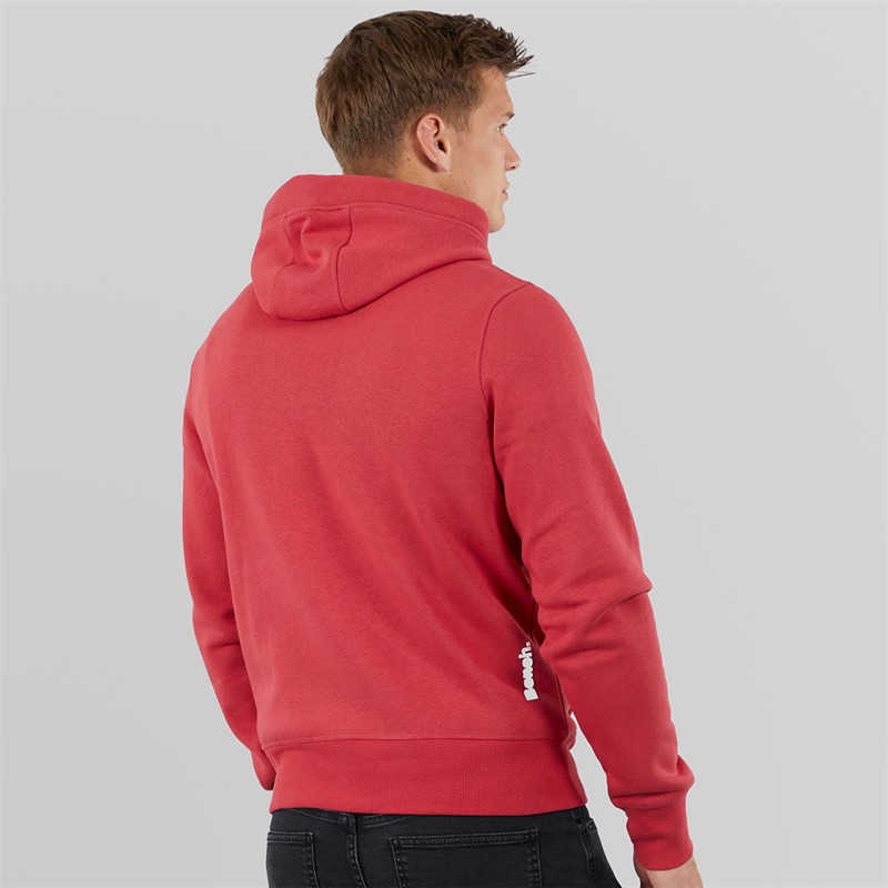 Bench Mens Skinner Spots Hoodie Wine Red