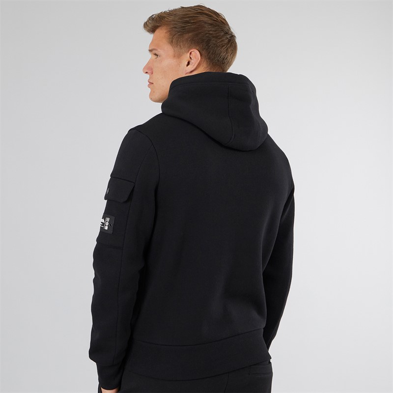 Bench Herren Dimora Utility Kapuzenpullover Schwarz