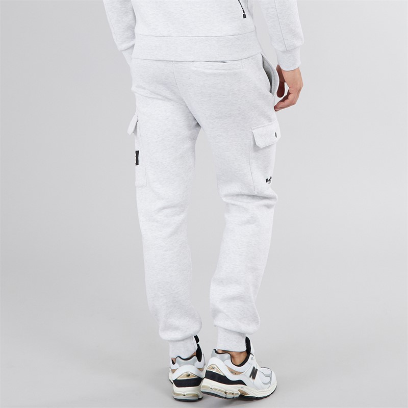 Bench Mens Webello Utility Joggers Light Grey Marl