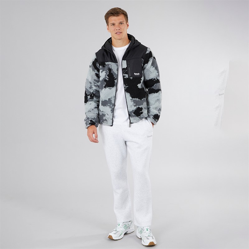 Bench Mens Sableo Fleece Hoodie Black Camo