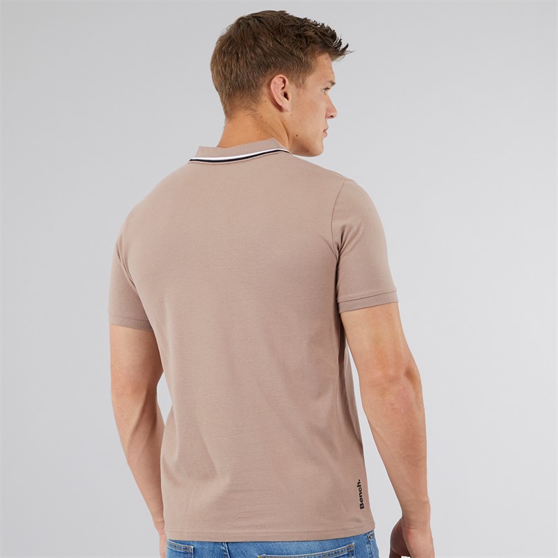 Bench Mens Gruff Polo Shirt Taupe