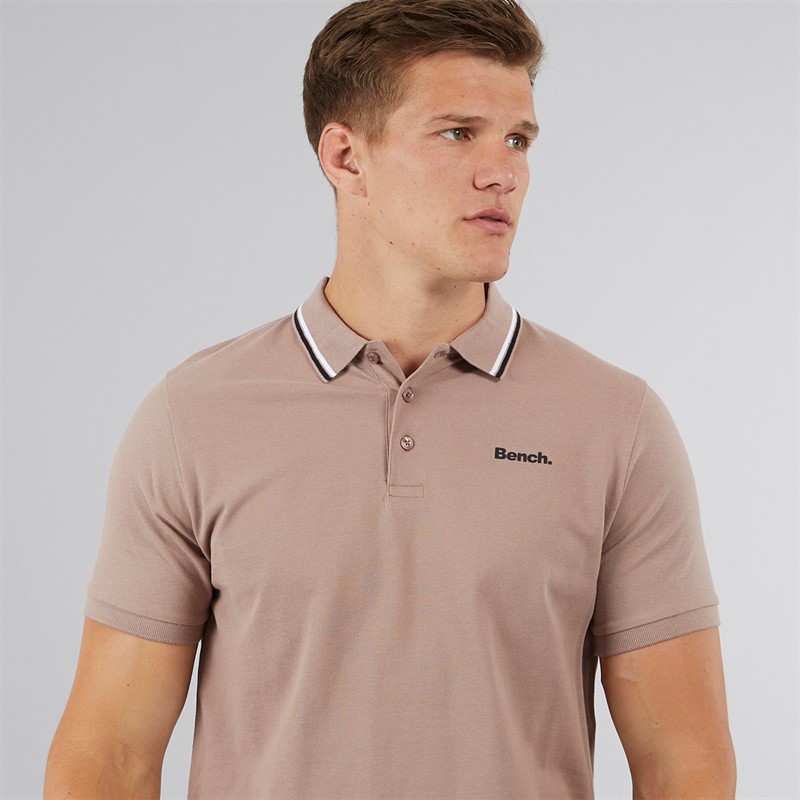 Bench Mens Gruff Polo Shirt Taupe