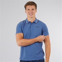 Bench Mens Gruff Polo Shirt Mid Blue