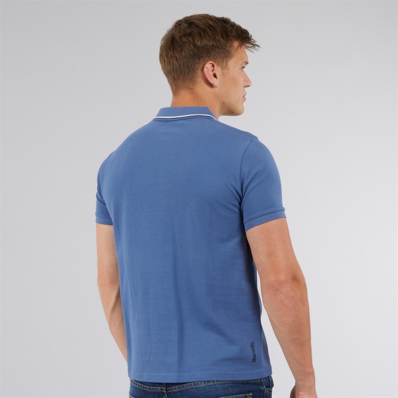 Bench Mens Gruff Polo Shirt Mid Blue