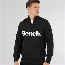 Bench Herre Plinth Spots 1/4 Zip Funnel Neck Sweatshirt Sort