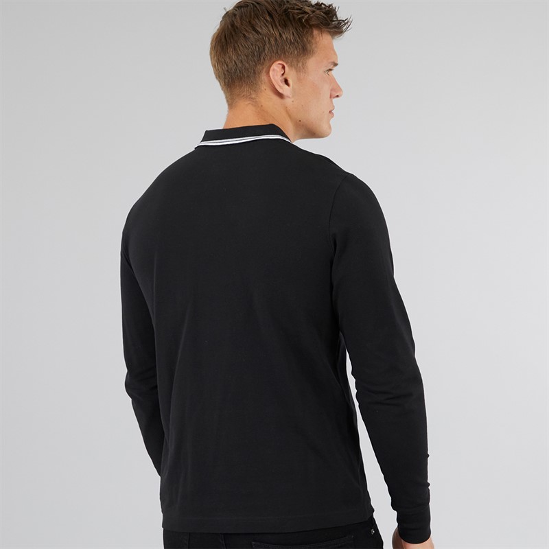 Bench Herren Telles Polo Shirt Schwarz