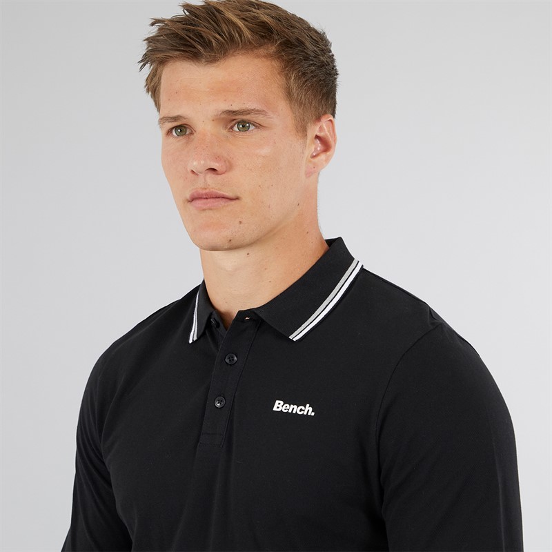 Bench Herren Telles Polo Shirt Schwarz