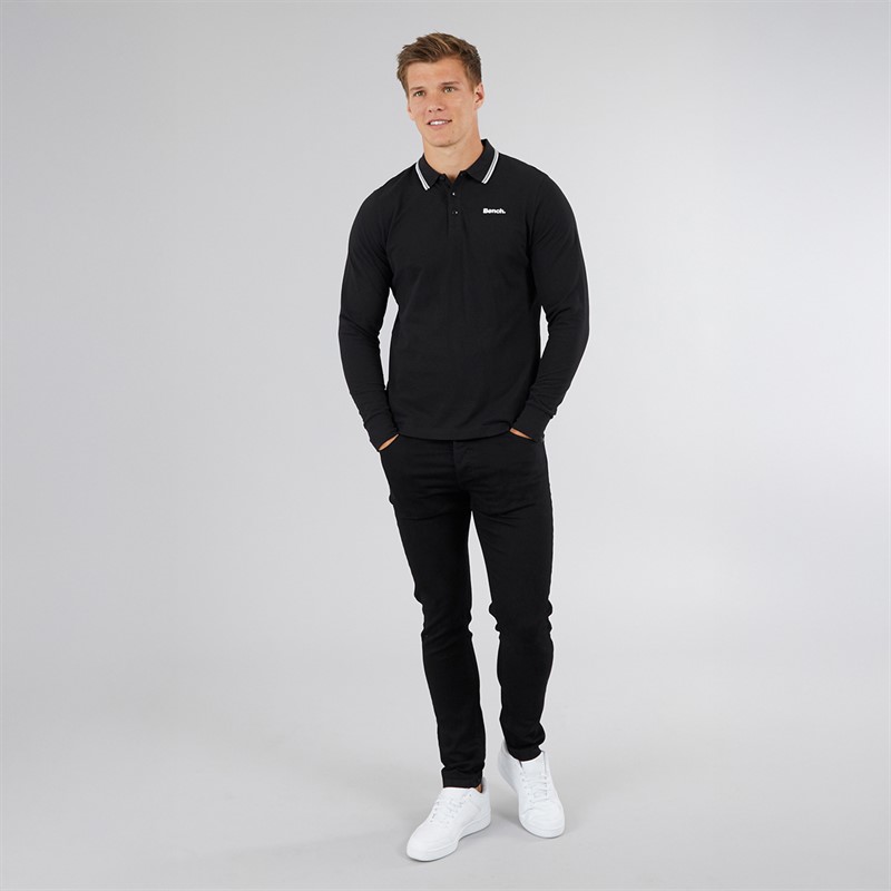 Bench Herren Telles Polo Shirt Schwarz