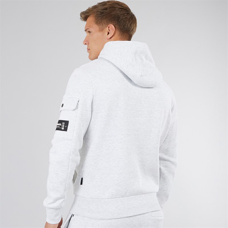 Bench Herren Dimora Utility Kapuzenpullover Hell Grau Meliert