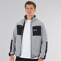 Bench Mens Anders Funnel Neck Fleece Circular Grey