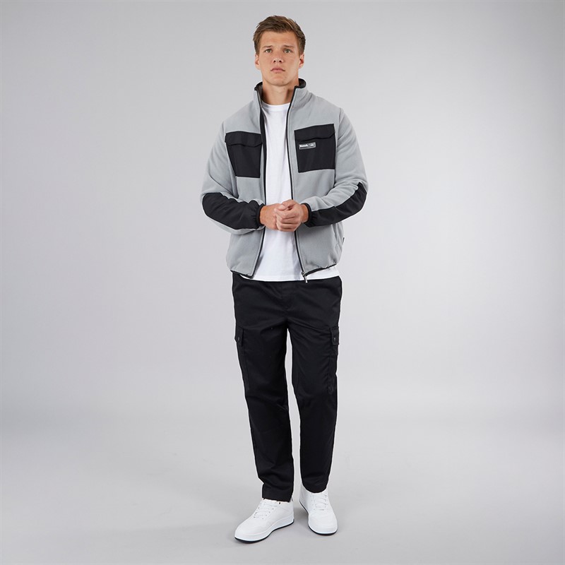 Bench Herren Anders Trichterhals Fleece Rund Grau