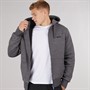 Bench Herren Baraz Borg Gefütterter Hoodie Dunkelgrau Meliert