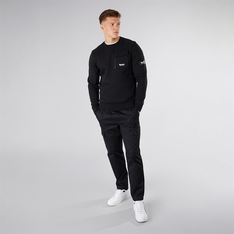 Bench Herren Rissio Utility Sweatshirt Schwarz