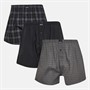 Bench Herren Rawin 3er-Pack Gewebte Boxershorts Schwarz Karo / Schwarz / Schwarz Karo