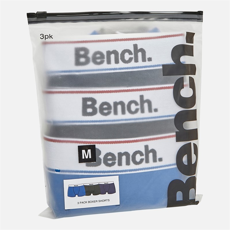 Bench Herren Brayan 3er-Pack Boxershorts Royal / Schwarz / Marineblau
