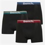 Bench Mens Rosdorn Three Pack Boxer Shorts Black/Black/Black