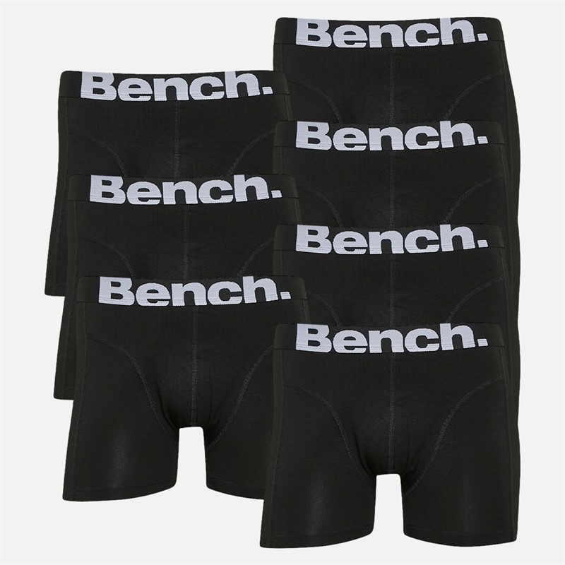 Bench Mens Septello Seven Pack Bamboo Boxer Shorts Black