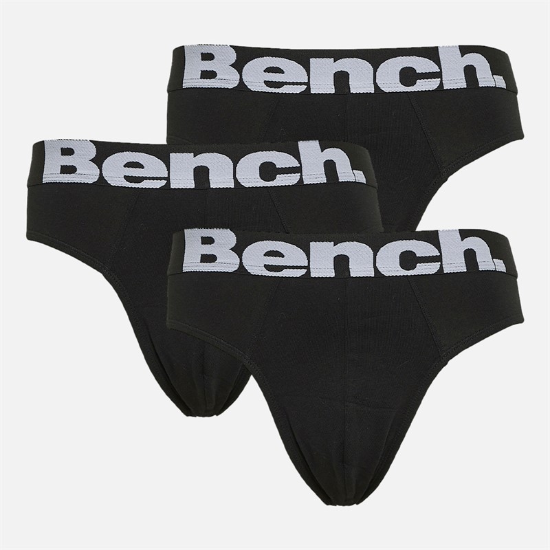 Bench Mens Asner Three Pack Briefs Black/Black/Black - Size XL
